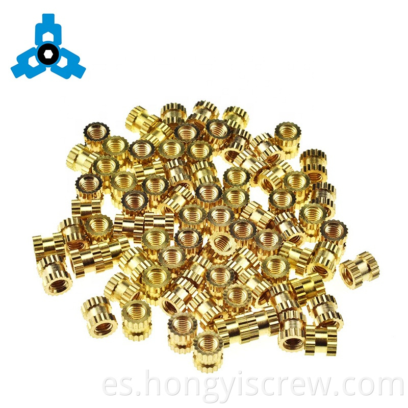 DIN16903 LATRA HEX MUNCADO INSERTO ANUADO NUTS Tuercas incrustadas para molduras de plásticos Soporte de stock OEM